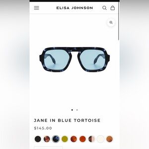 Elisa Johnson Blue Tortoise Sunglasses